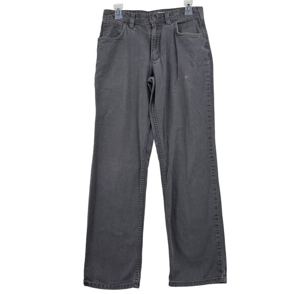 Carhartt Jeans Mens Size 30 Gray Rugged Flex Canvas 5 Pocket Work Pant Relaxed - Picture 1 of 13